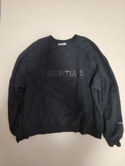 FEAR OF GOD ESSENTIALS 3D Silicon Applique Crewneck "Black"