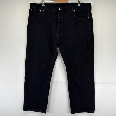 古着 リーバイス Levi's デニム パンツ 501 ジーンズ ストレート 大きいサイズ ボタンフライ ジーパン W44 L30 ブラック系 メンズ