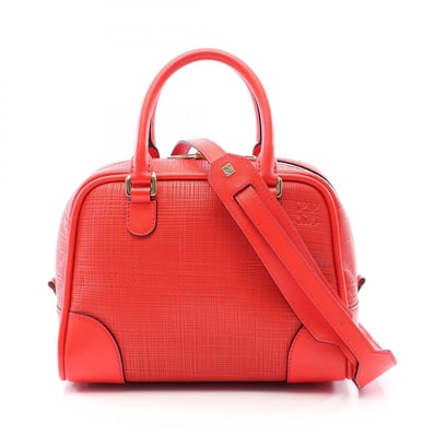ロエベ LOEWE アマソナ75 2WAY ハンドバッグ バッグ レザー レディース レッド系 【中古】
