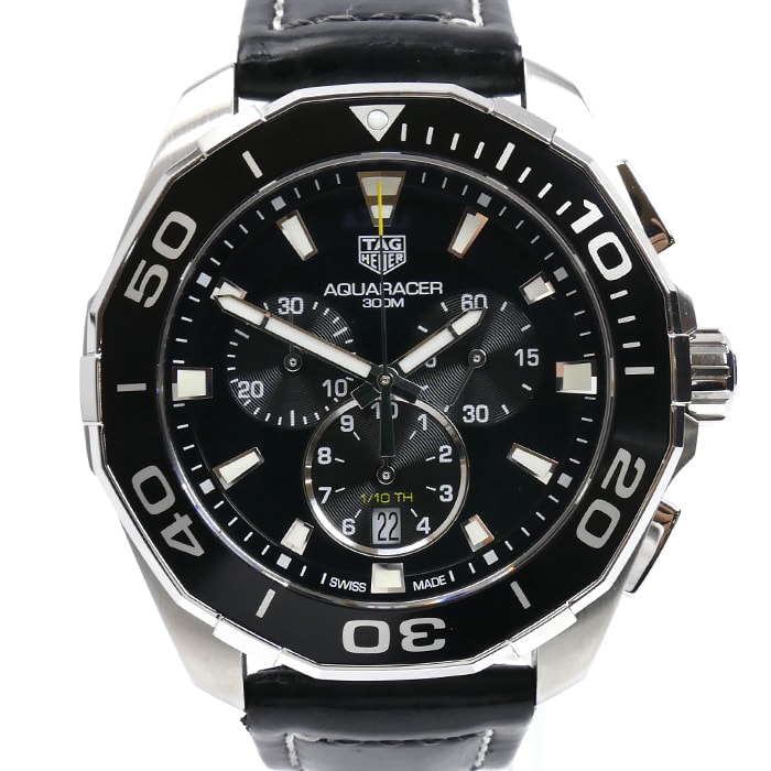 TAG HEUER タグホイヤー アクアレーサー 腕時計 電池式 CAY111A クロノ メンズ【中古】