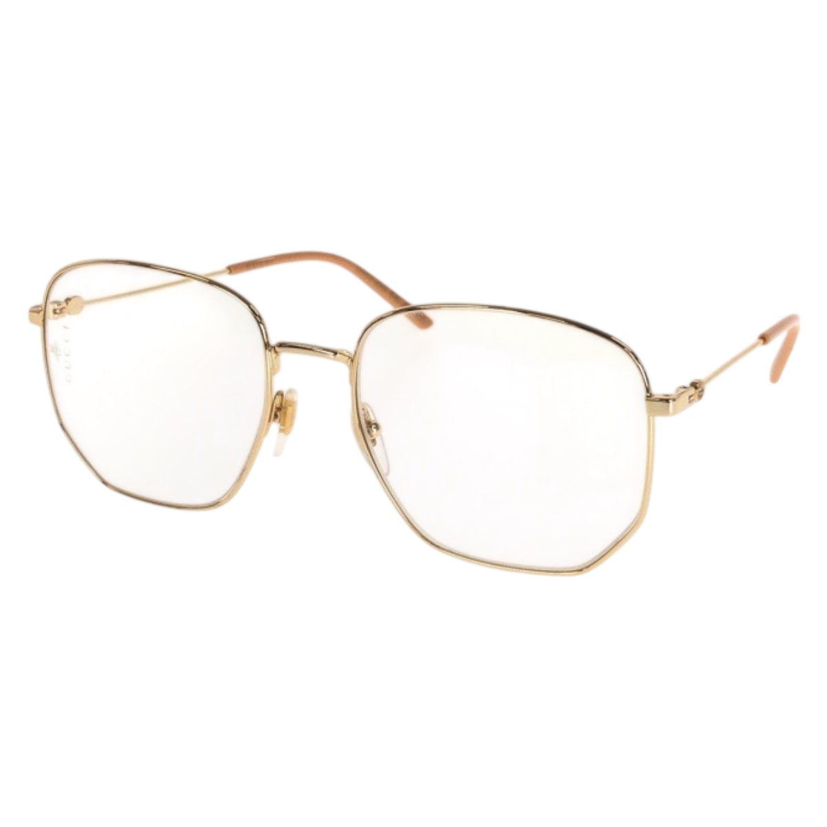 美品 GUCCI グッチ インターロッキング ゴールド ベージュ メタル メガネ サングラス 男女兼用 506783 【中古】