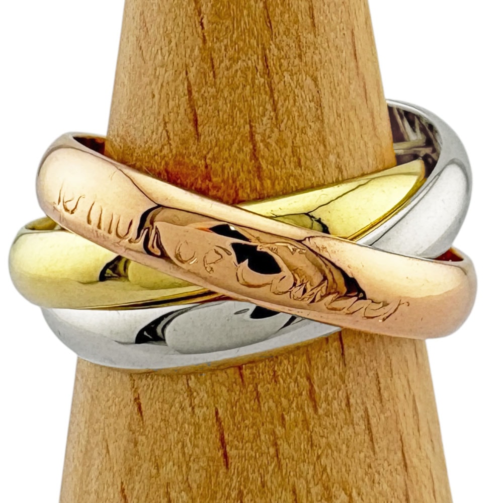カルティエ トリニティ リング 指輪 15.5号 18金 K18イエローゴールド レディース CARTIER  中古