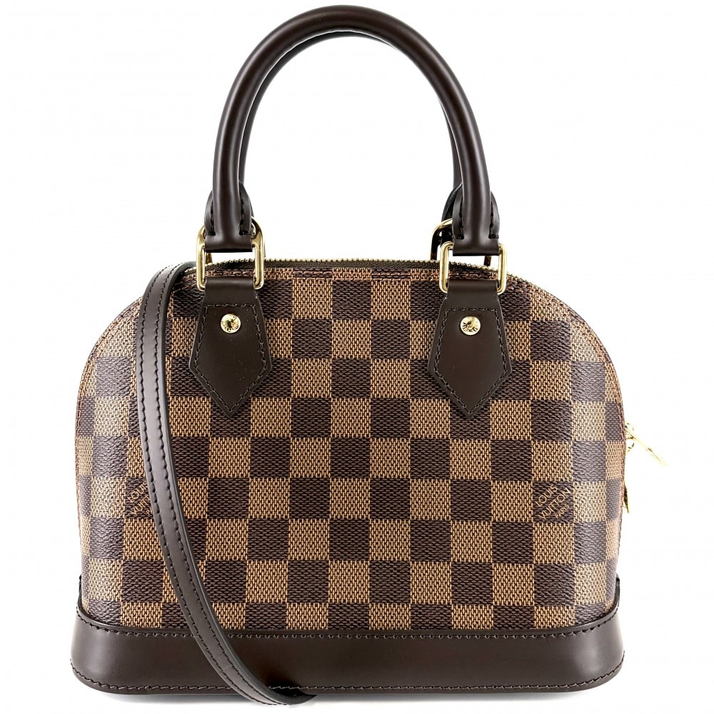 LOUIS VUITTON ルイヴィトン 2WAY ダミエ アルマBB ハンドバッグ ショルダーバッグ 肩掛け 斜め掛け 小さめ N40606    ブラウン 茶 ゴールド金具 レディース【中古品】