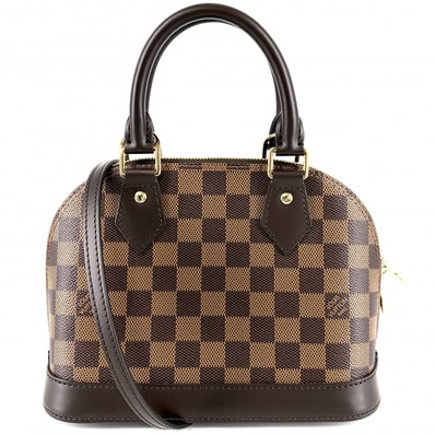 LOUIS VUITTON ルイヴィトン 2WAY ダミエ アルマBB ハンドバッグ ショルダーバッグ 肩掛け 斜め掛け 小さめ N40606 ブラウン 茶 ゴールド金具 レディース【中古品】
