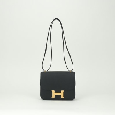エルメス HERMES コンスタンス3 ミニ18 バッグ ショルダーバッグ エプソン ノワール Noir ブラック Black 黒 ゴールド金具 ヴォーエプソン
