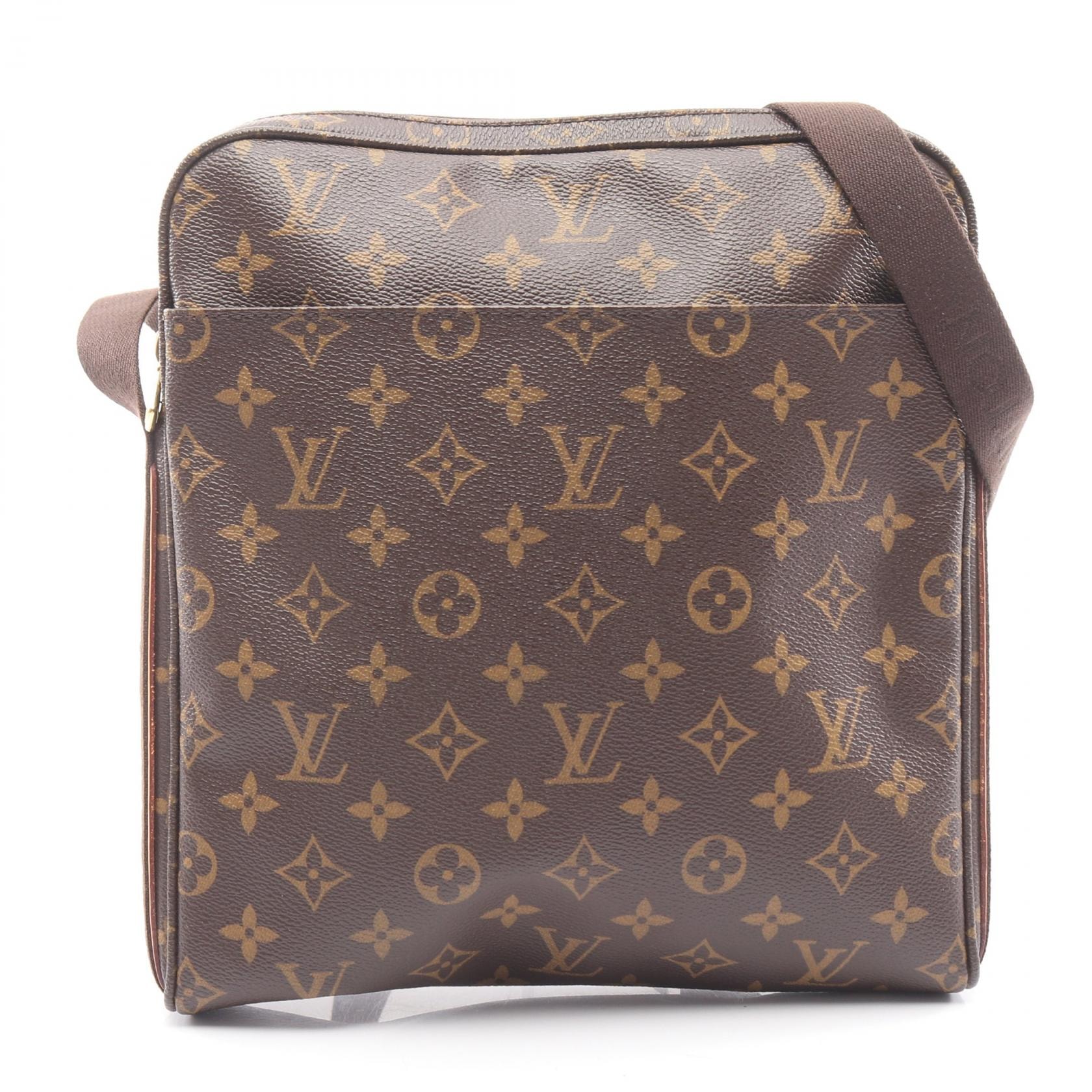 ルイ・ヴィトン LOUIS VUITTON トロター ボブール ショルダーバッグ バッグ PVCコーティングキャンバス レザー モノグラム メンズ レディース ブラウン系 M97037 【中古】