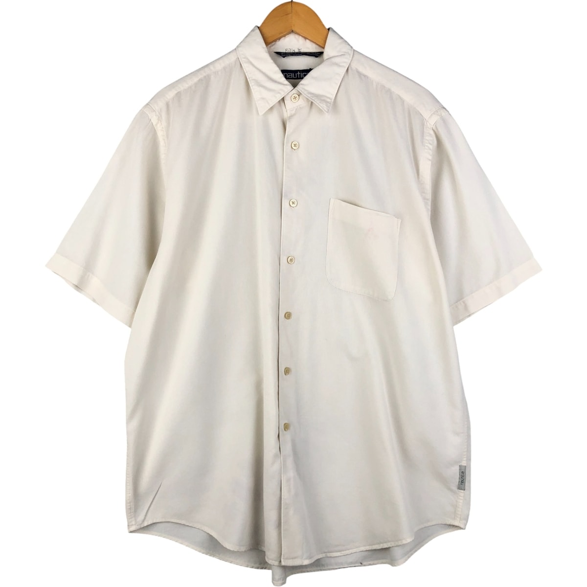古着 90年代 ノーティカ NAUTICA 半袖 リヨセル×コットンシャツ メンズL相当 ヴィンテージ/eaa590722