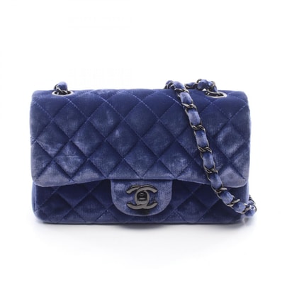 シャネル CHANEL ミニマトラッセ20 ショルダーバッグ バッグ ファブリック レディース ブルー系 【中古】