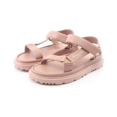 ディオール Dior D-Wave サンダル 靴 レザー レディース ピンク系 【中古】
