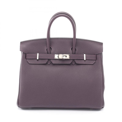 エルメス HERMES バーキン25 ハンドバッグ バッグ レザー トゴ トゴ レザン D刻印(2019年製造) レディース パープル系 【中古】