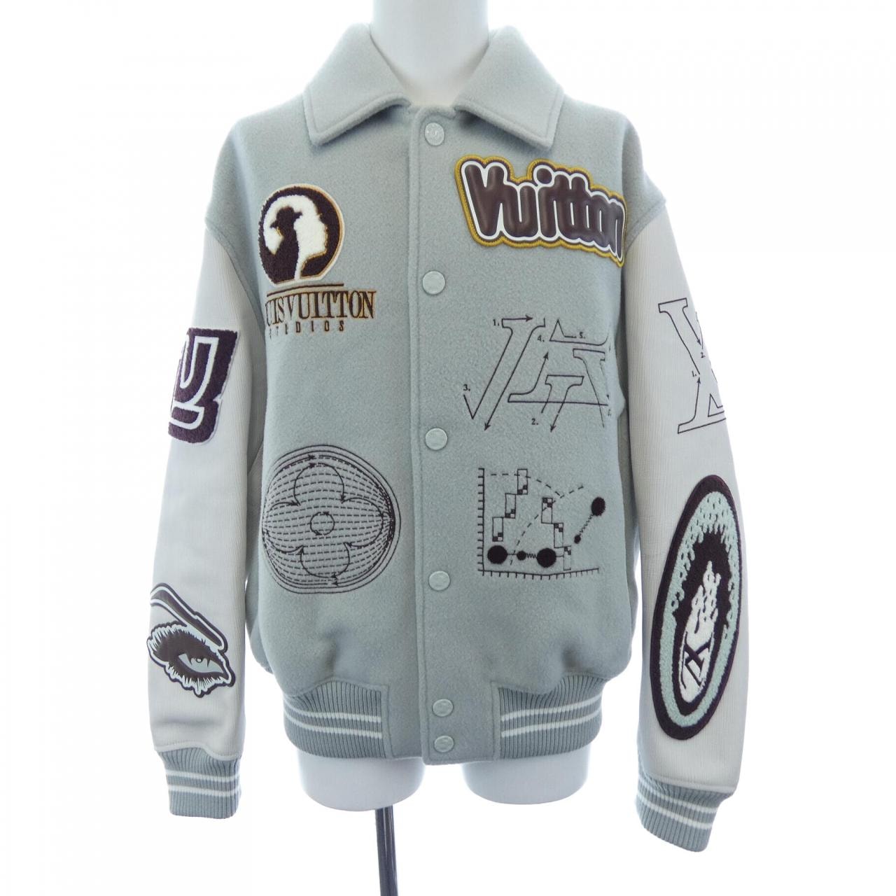 ルイヴィトン LOUIS VUITTON バーシティレザーブルゾン HPL68ECAW スタジャン