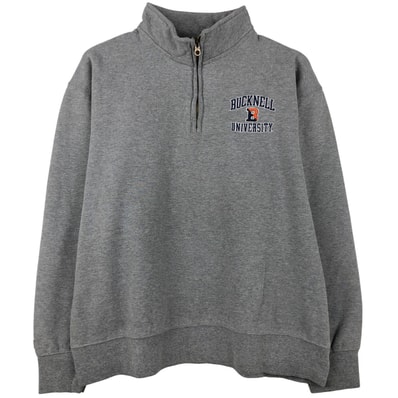 古着 ジャンスポーツ JANSPORT カレッジ ハーフジップスウェットシャツ トレーナー メンズL相当/eaa495451