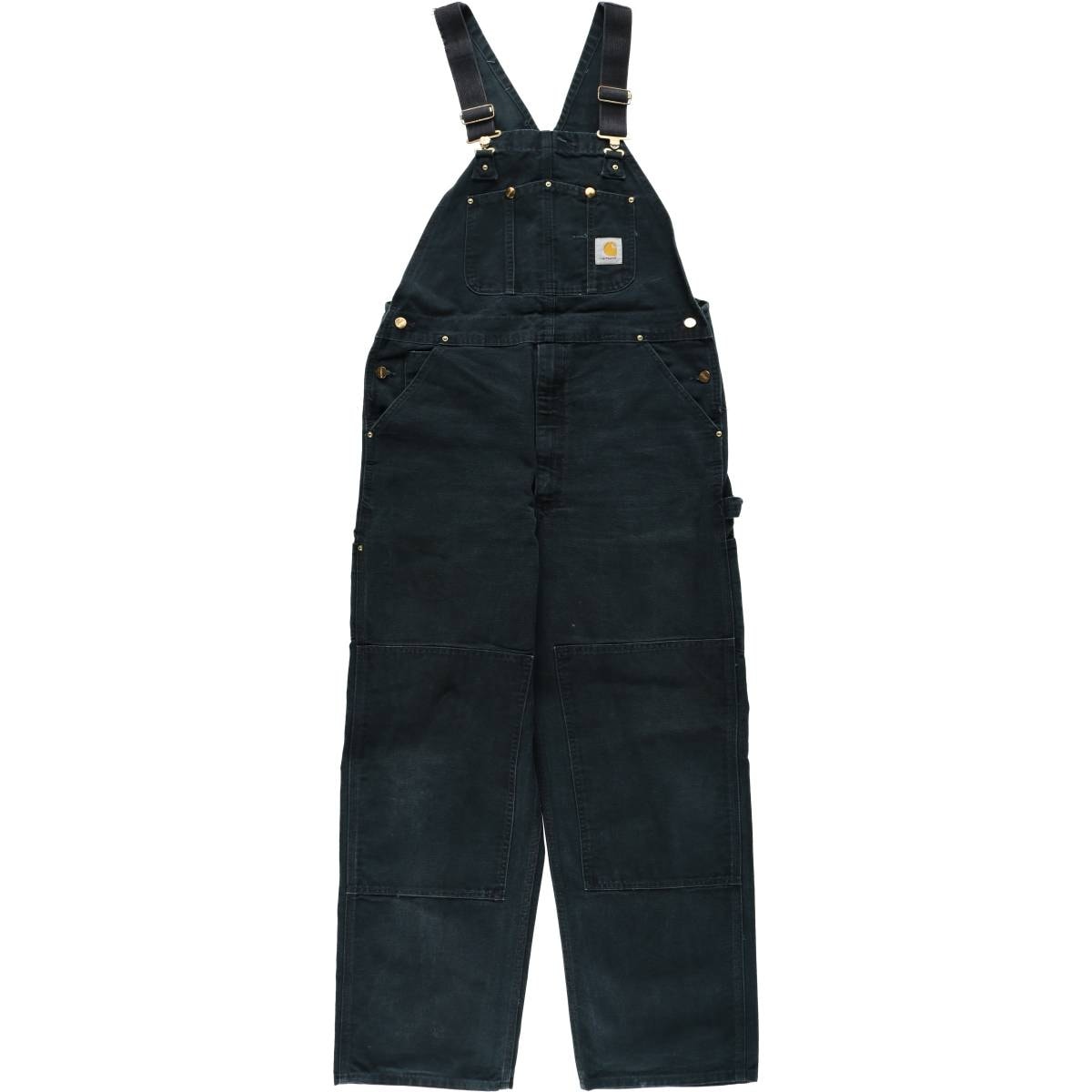 古着 カーハート Carhartt ダブルニー ダック オーバーオール USA製 メンズw38相当/eaa633598