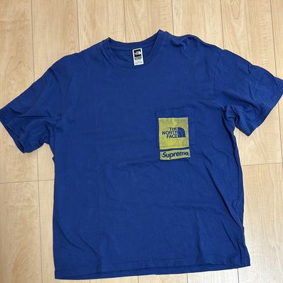 Supreme x The North Face Printed Pocket Tee "Navy"