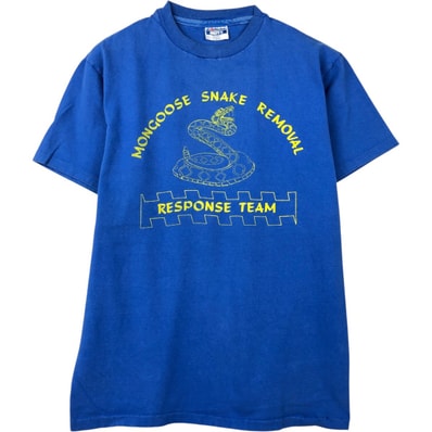 古着 80年代 ヘインズ Hanes BEEFY-T 青タグ 蛇柄 パイソン柄 プリントTシャツ USA製 メンズL相当 ヴィンテージ/eaa653953