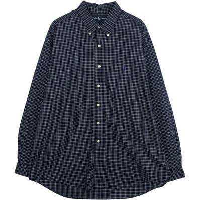 古着 ラルフローレン Ralph Lauren BLAKE 長袖 ボタンダウンチェックシャツ メンズXL相当/eaa629018