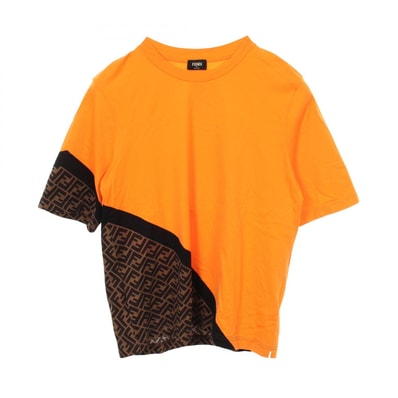 フェンディ FENDI ズッカ 半袖Tシャツ 衣料品 トップス コットン レディース オレンジ系 / ブラウン系 【中古】