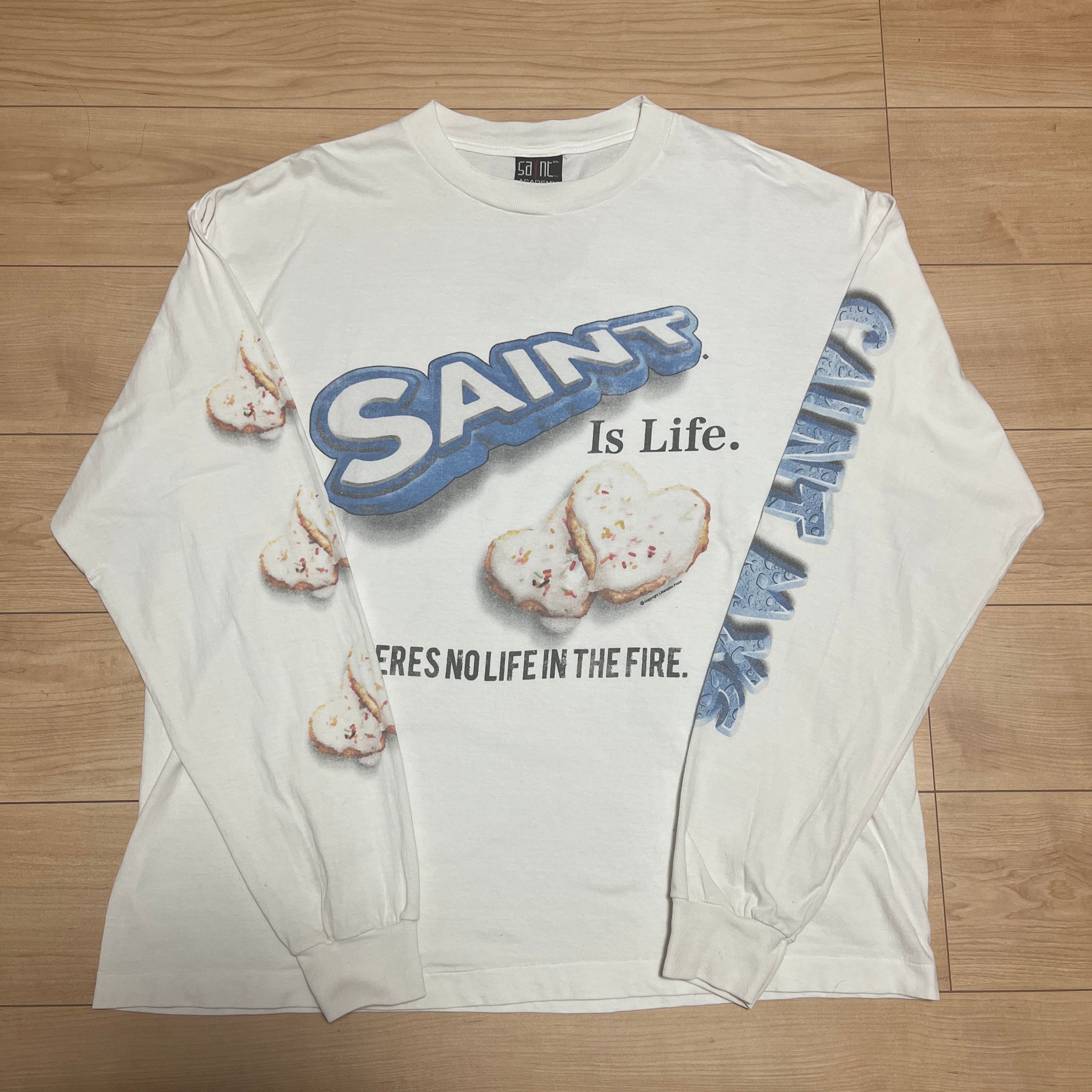 SAINT Mxxxxxx x Shermer LS Tee_Heart Ckie "White"