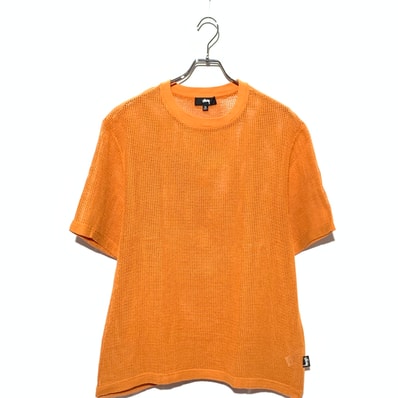 Stussy Cotton Mesh SS Crew "Orange"