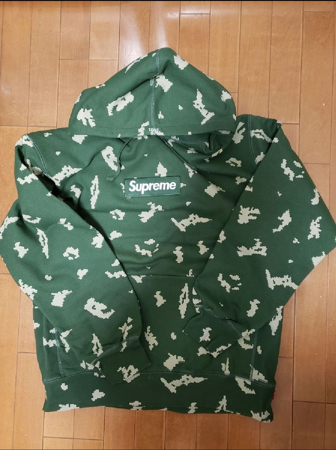 Supreme Box Logo Hooded Sweatshirt "Olive Russian Camo" (21FW)