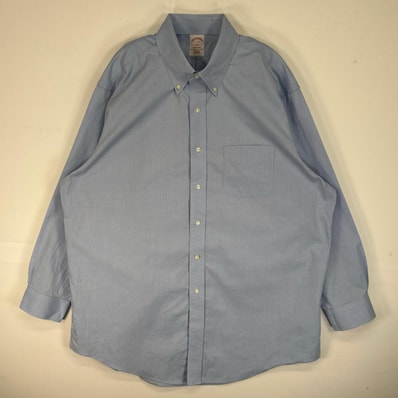 古着 ブルックスブラザーズ Brooks Brothers 長袖シャツ ボタンダウン MADISON XL ブルー系 無地 メンズ