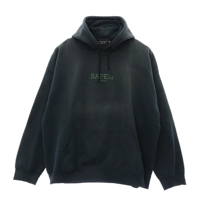 SAPEUR サプール パーカー 迷彩 カモフラ柄 ロッドマン バックプリント スウェットシャツ パーカー フーディ フェード XXL ブラック系 XXL【中古】