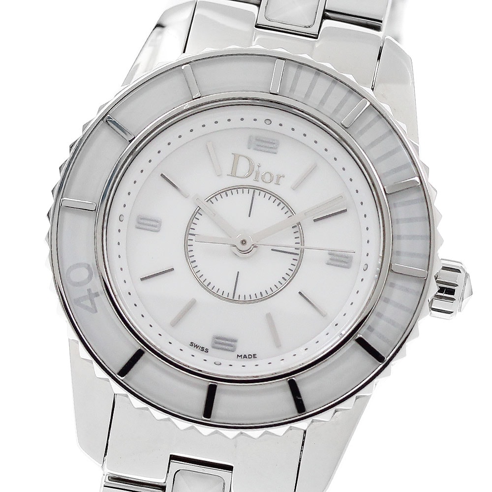 ディオール クリスタル  CD112112 クォーツ レディース 【中古】