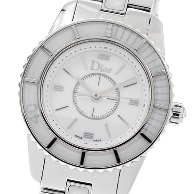 ディオール クリスタル CD112112 クォーツ レディース 【中古】