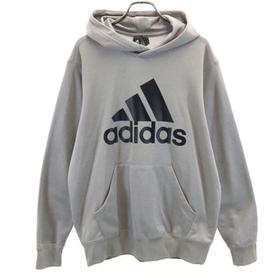 adidas アディダス 長袖 スウェットパーカー M グレー