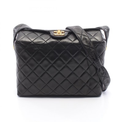 シャネル CHANEL マトラッセ ショルダーバッグ バッグ ラムスキン(羊革) レディース ブラック系 【中古】
