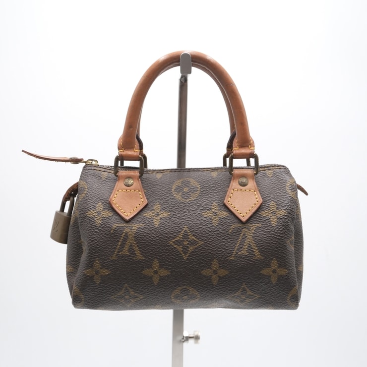 LOUIS VUITTON(ルイ・ヴィトン)ミニ・スピーディ ヴィンテージ ハンドバッグ ミニボストンバッグ モノグラム ブラウン PVC レザー ゴールド金具 パドロック付き レディース M41534【中古】
