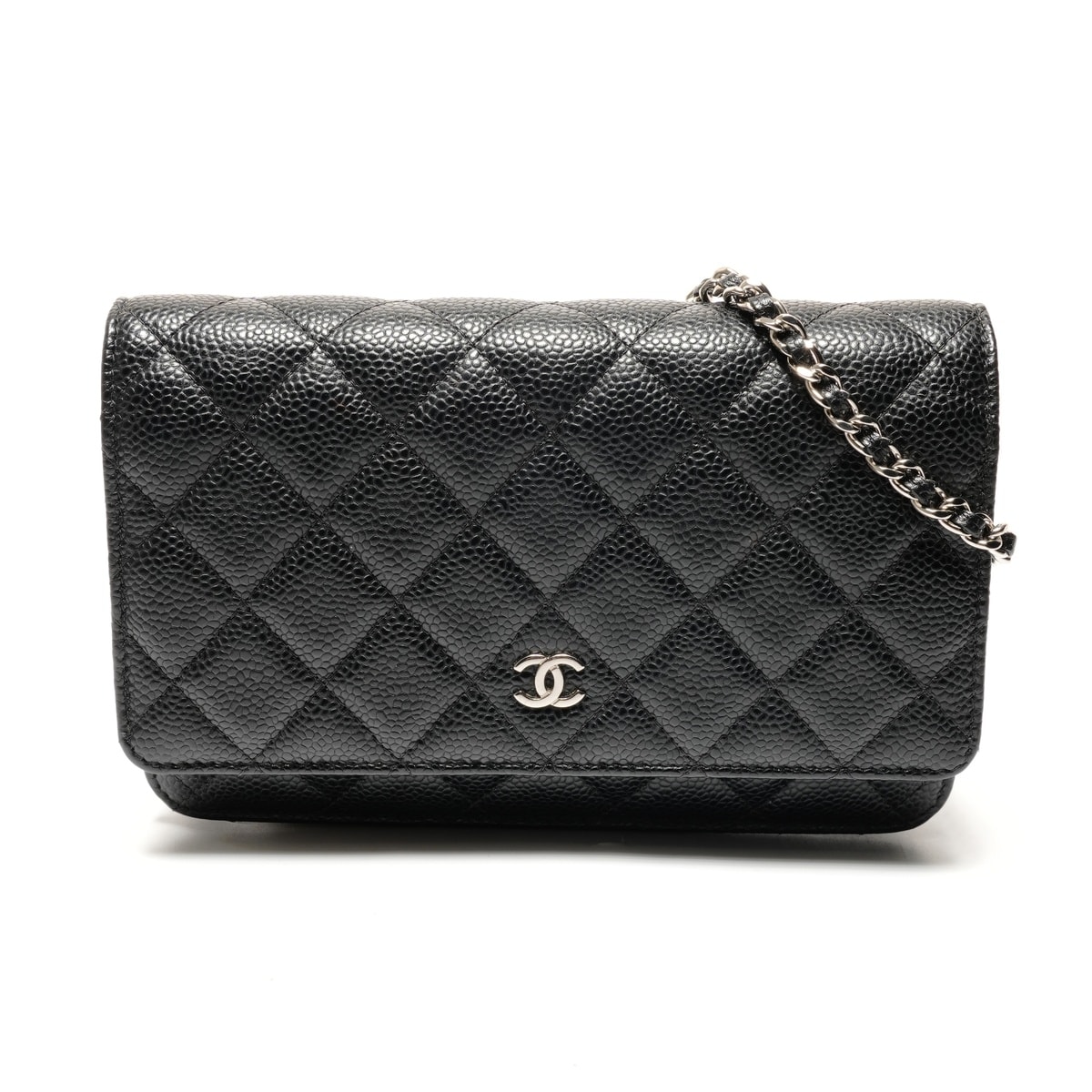 シャネル CHANEL 28番台 2019 キャビア チェーンウォレット ショルダーバッグ【中古】
