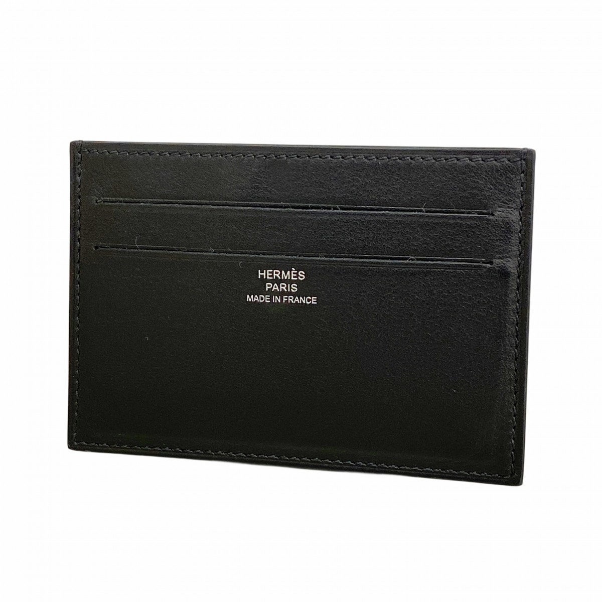 【6db2162】エルメス カードケース シチズンツイル エバーカラー ブラック K刻印【中古】メンズ レディース ユニセックス