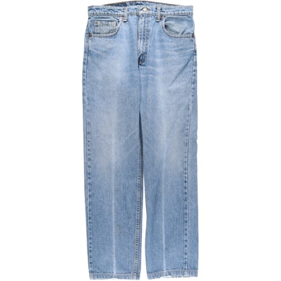 古着 リーバイス Levi's 505 無地 テーパードデニムパンツ カナダ製 W34L31 メンズw32相当 ジッパーフライ フェード/eaa614654