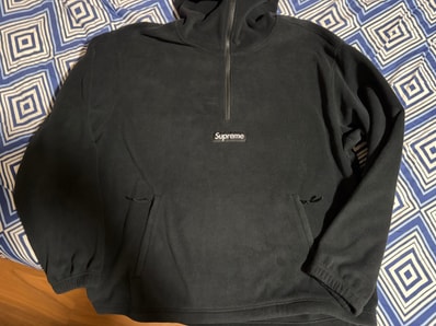 Supreme Polartec Facemask Half Zip Hooded Sweatshirt "Black"