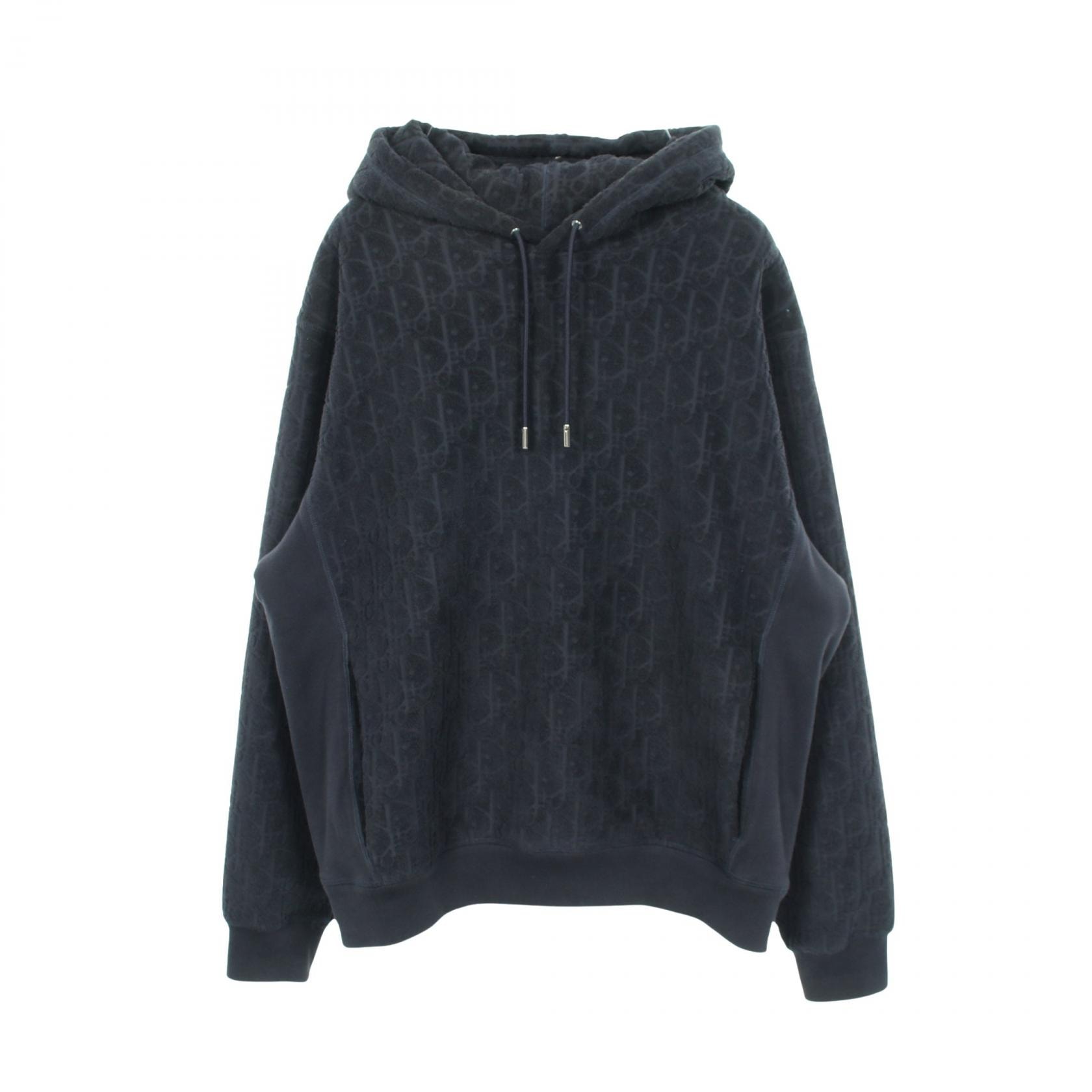 ディオール Dior オブリーク ジャガード パーカー 衣料品 トップス コットン メンズ ネイビー系 113J631A0684 【中古】