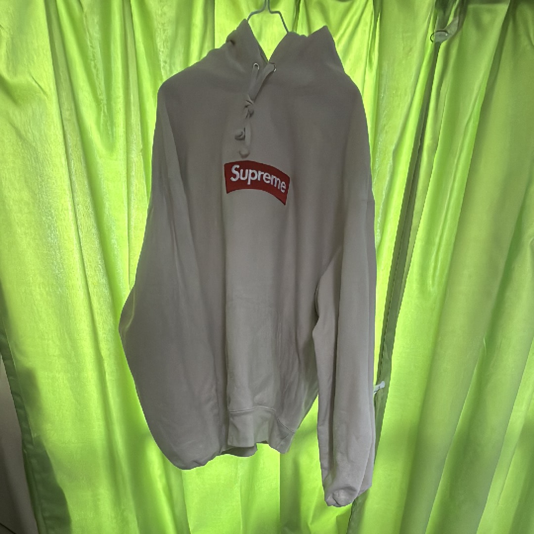 Supreme Box Logo Hooded Sweatshirt "Stone" (24FW)