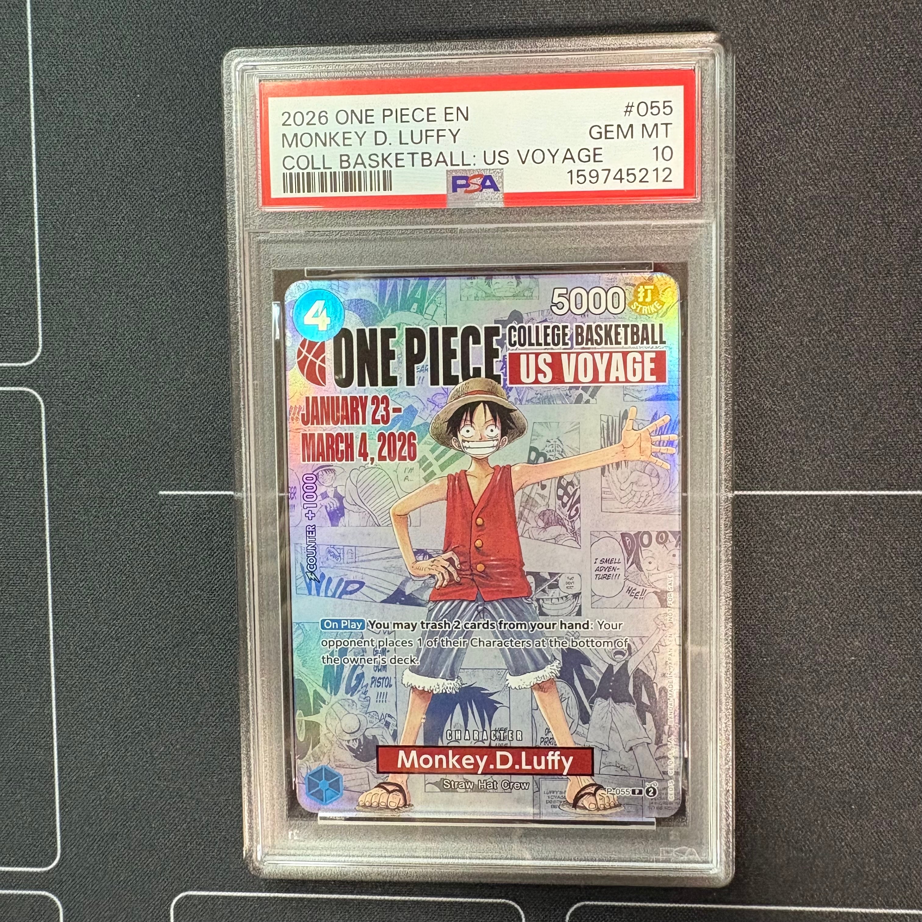 PSA10】モンキー・D・ルフィ：P (開封済) [P-055]【英語版