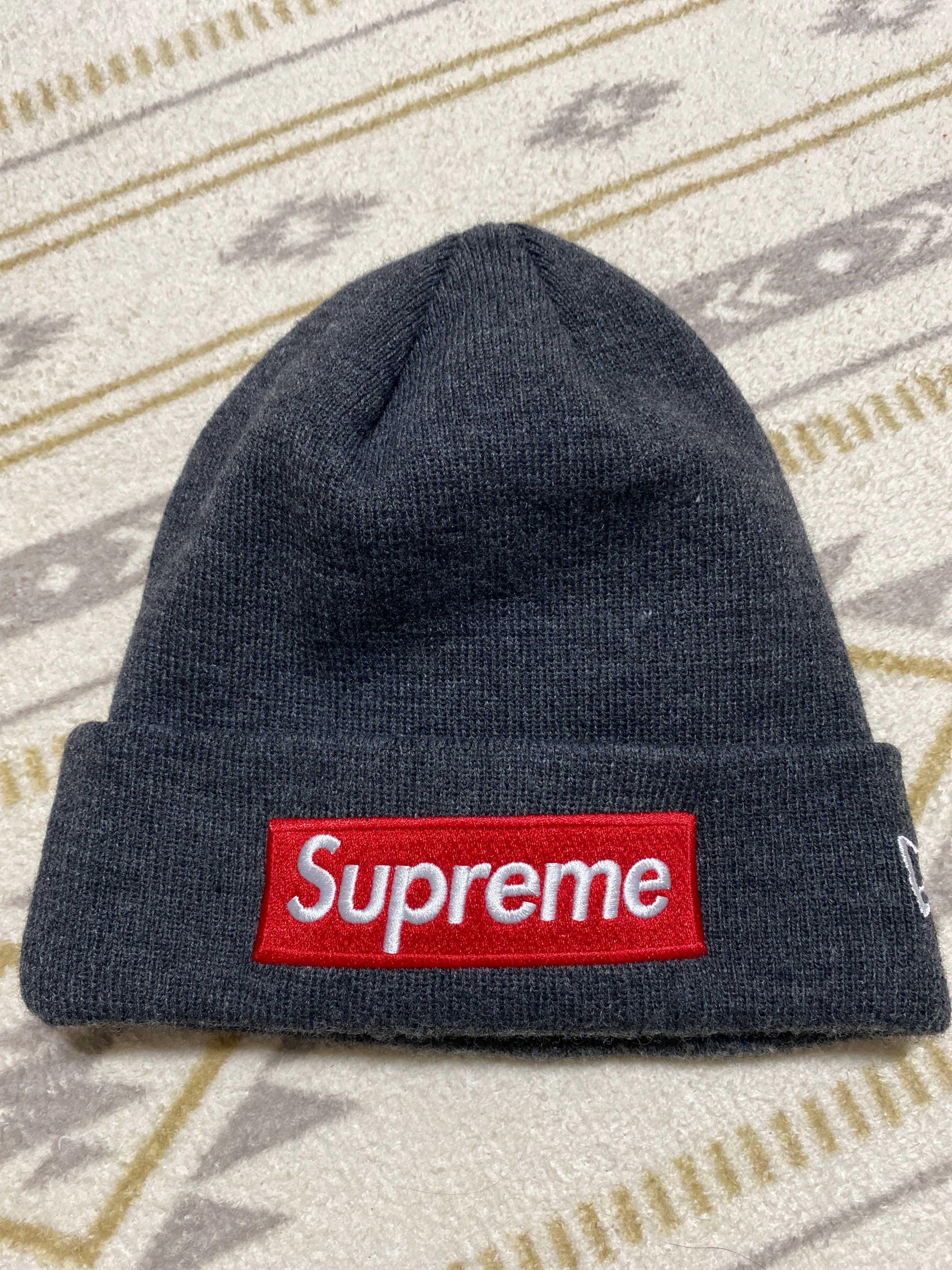 Supreme New Era® Box Logo Beanie "Charcoal" (21FW)
