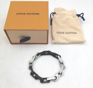 Louis Vuitton Monogram Chain Bracelet "Silver/Black"