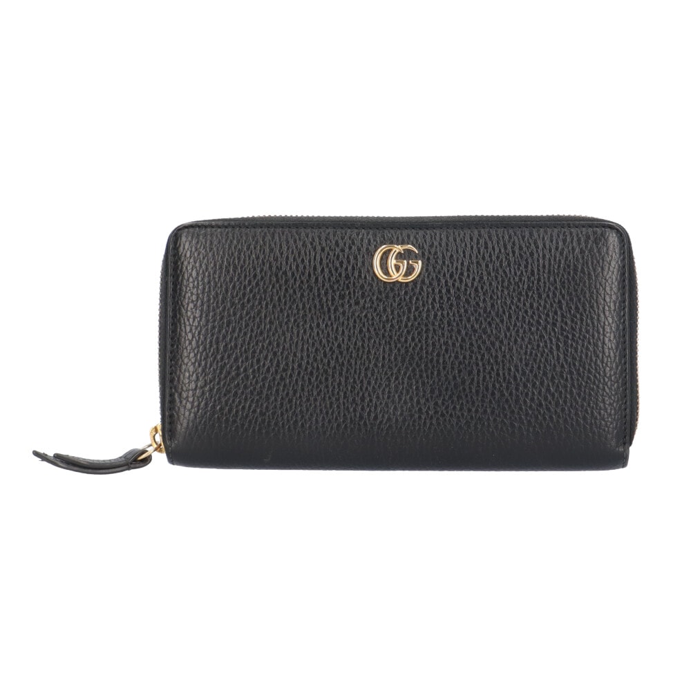 グッチ ダブルG ジップアラウンドウォレット 長財布 レザー 456117 ユニセックス GUCCI  中古