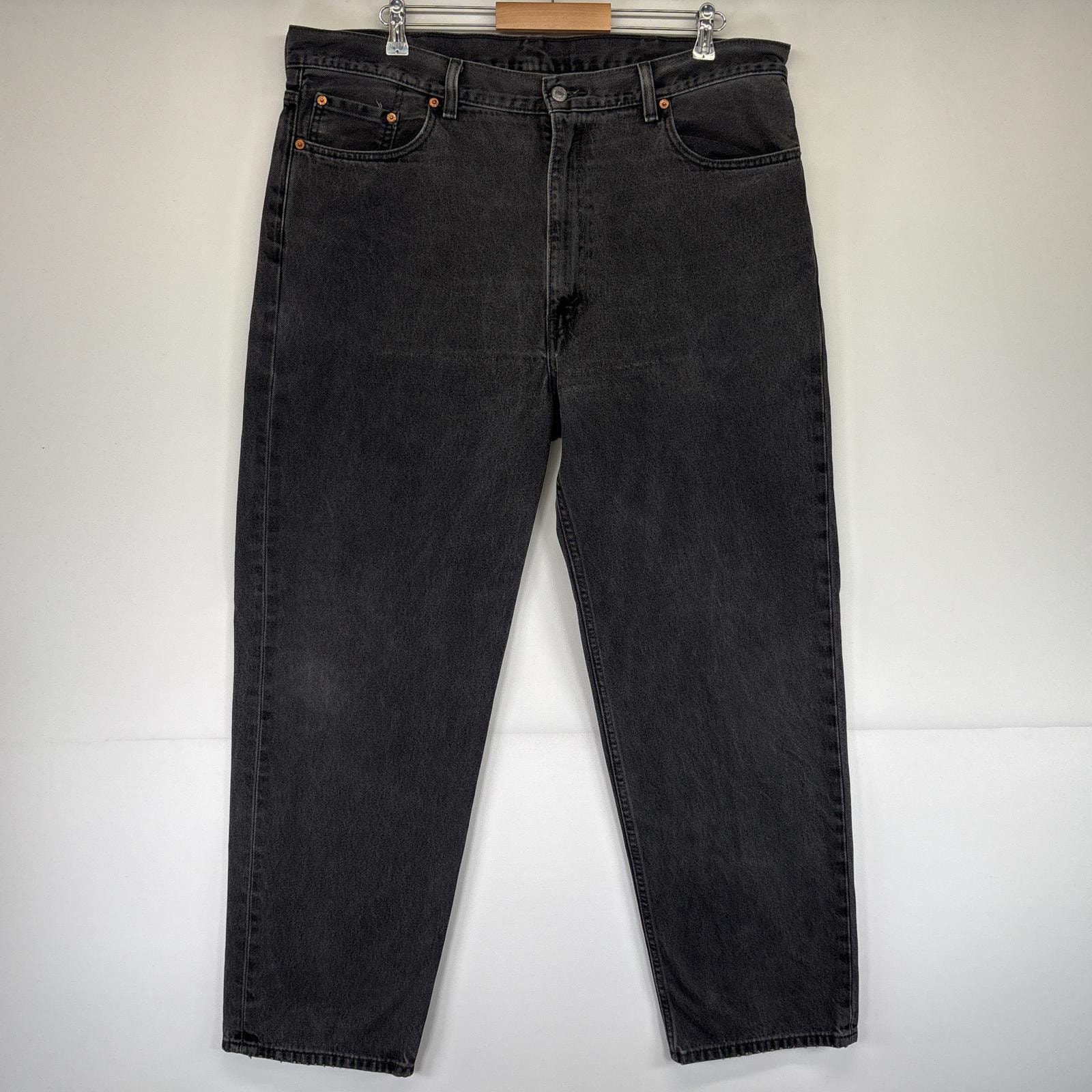古着 リーバイス Levi's デニムパンツ 550 テーパード ジーンズ ジーパン 大きいサイズ ジップフライ w42 L32  ブラック メンズ