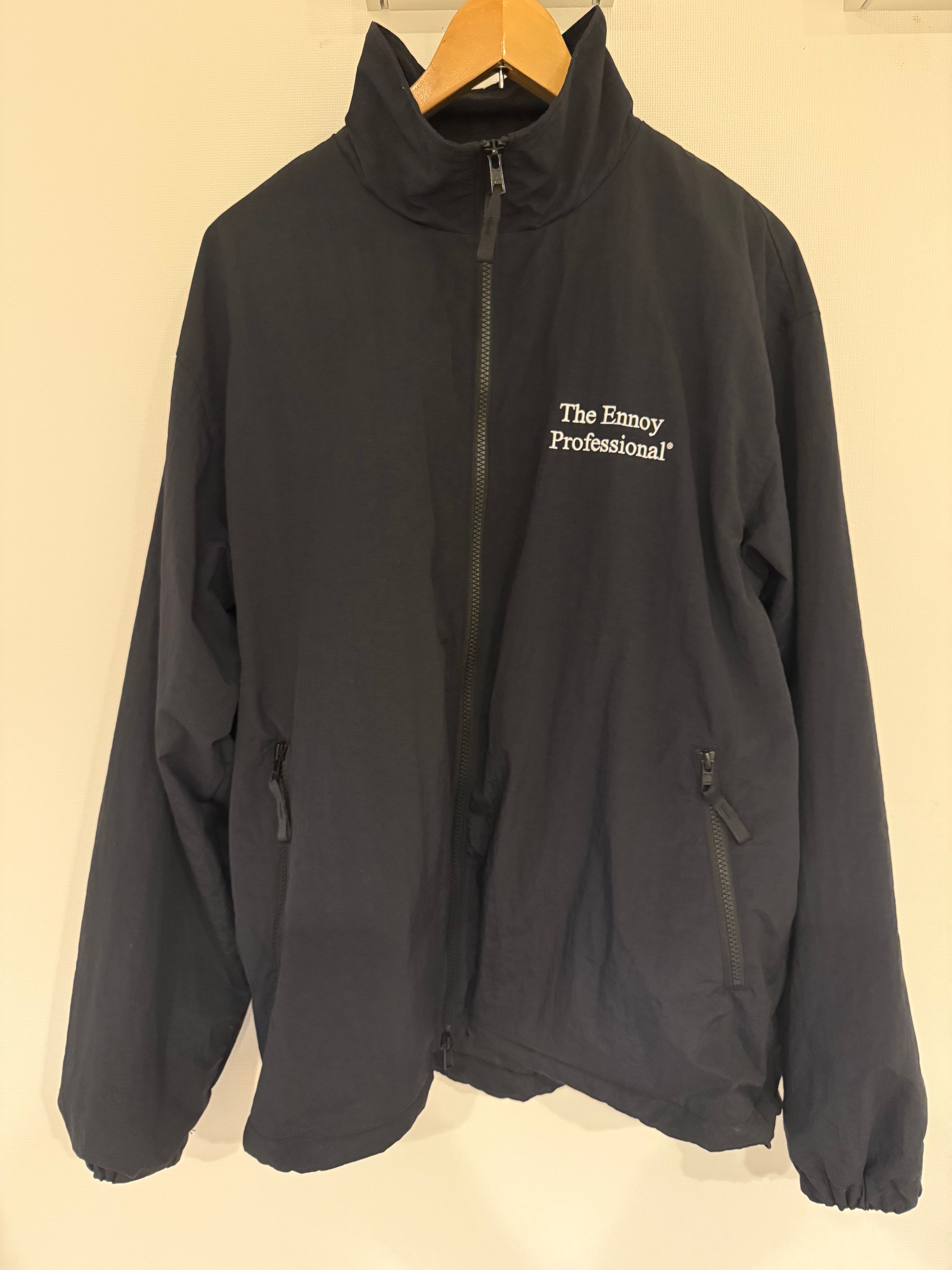 ENNOY 23AW Stylistshibutsu Nylon Track Suit Set Up Black × White AW23BRENJK02LP / AW23BRENPT04LP