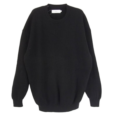 GRAPHPAPER グラフペーパー ニット 24AW GU243-80092B High Density Crew Neck Knit ハイ デンシティ クルーネック 長袖 ニット ブラック系 1【中古】