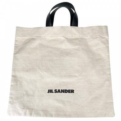 JIL SANDER ジルサンダー トートバッグ キャンバス アイボリー その他金具 メンズ【中古品】