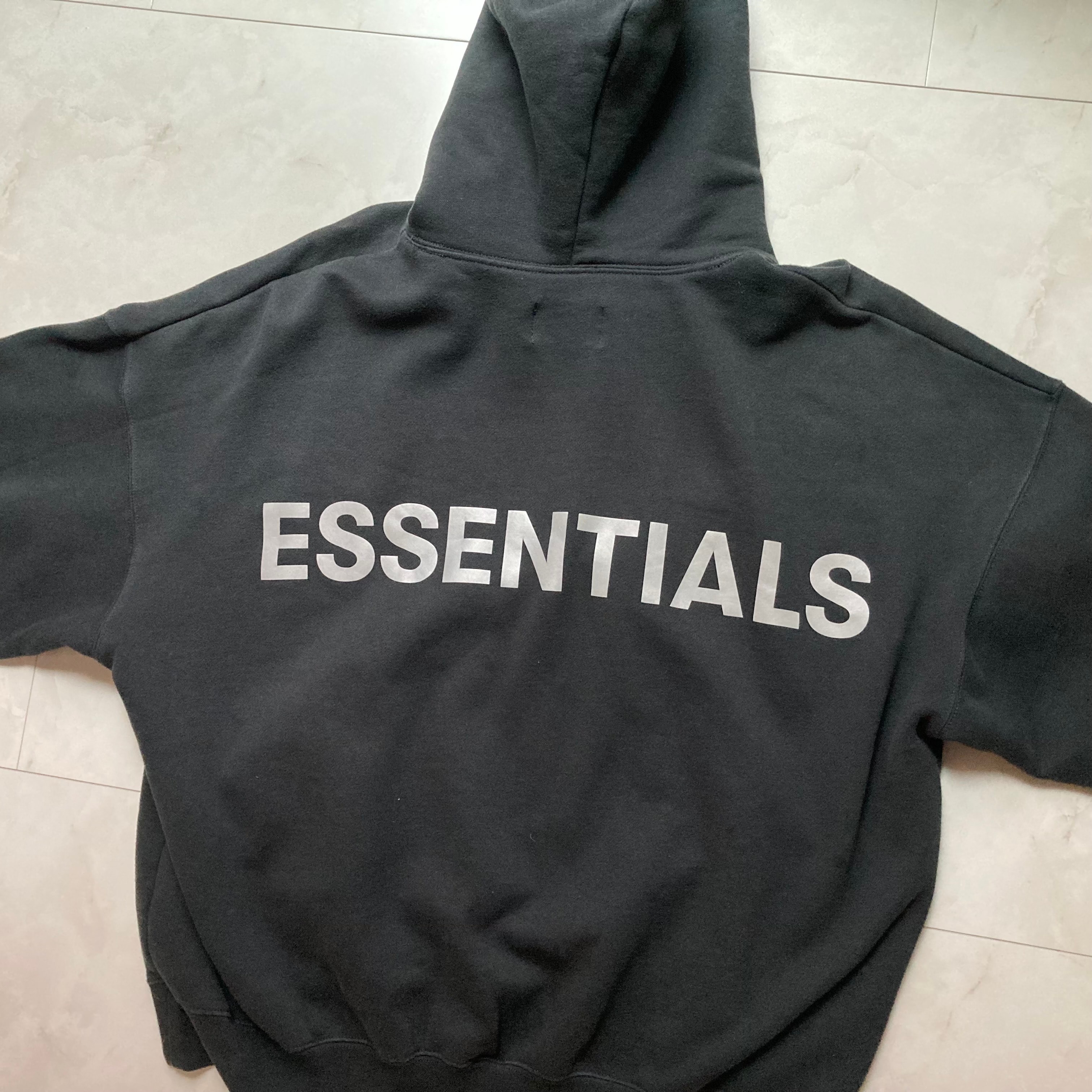 FEAR OF GOD ESSENTIALS 3M logo Pullover Hoodie "Black"