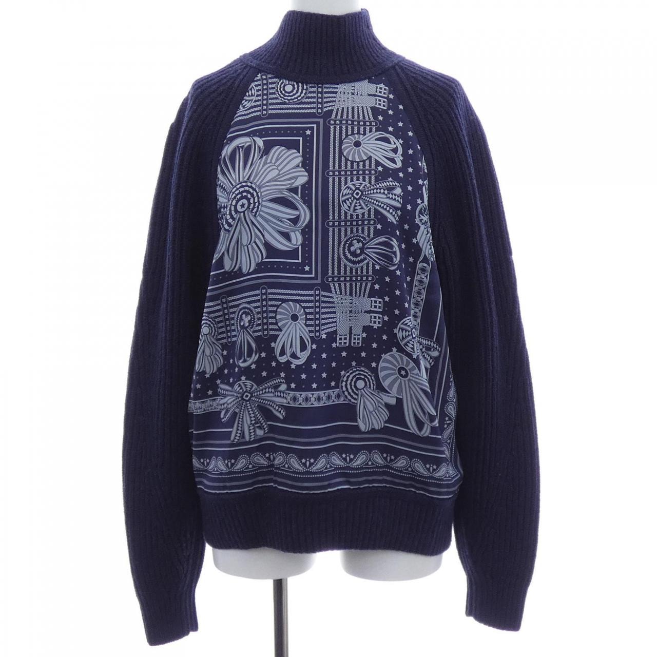 エルメス HERMES 馬のリボン飾り *07-7754ツイルレーヌ ニット