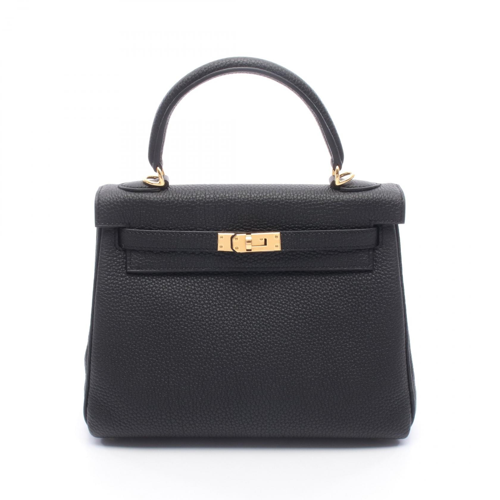 エルメス HERMES ケリー25 内縫い 2WAY ハンドバッグ バッグ トゴ トゴ K刻印(2025年製造) レディース ブラック系 【中古】