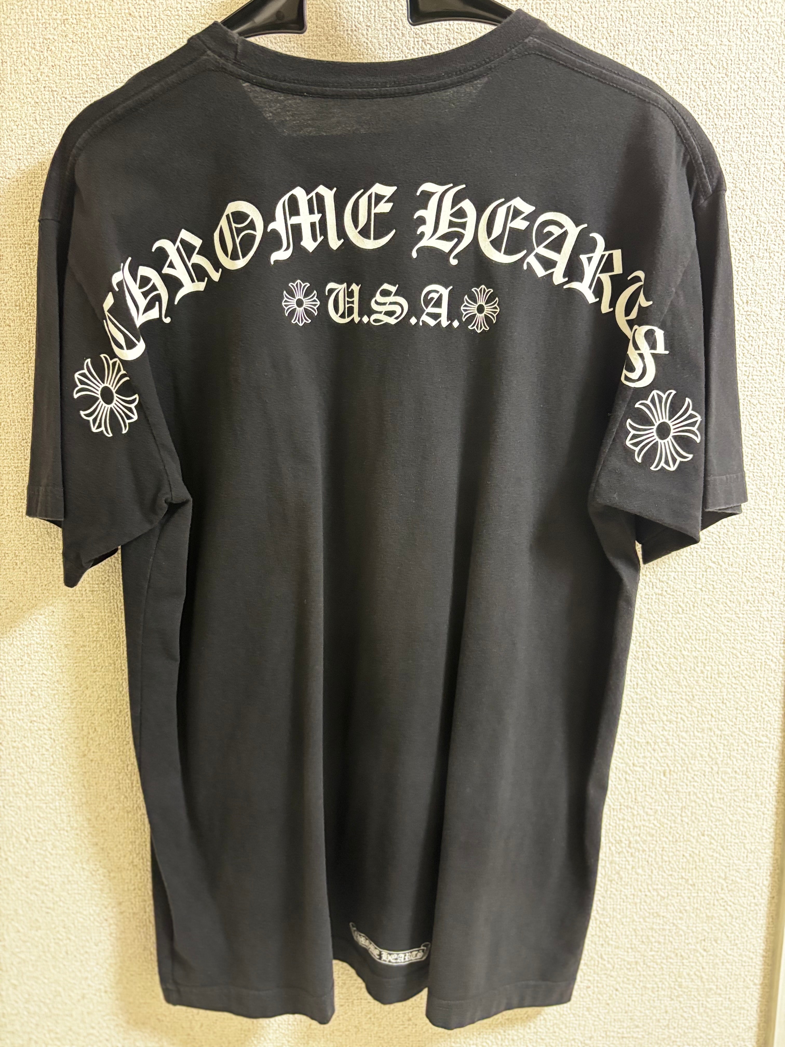 Chrome Hearts Scroll Label Back Arche Logo T-Shirt "Black"