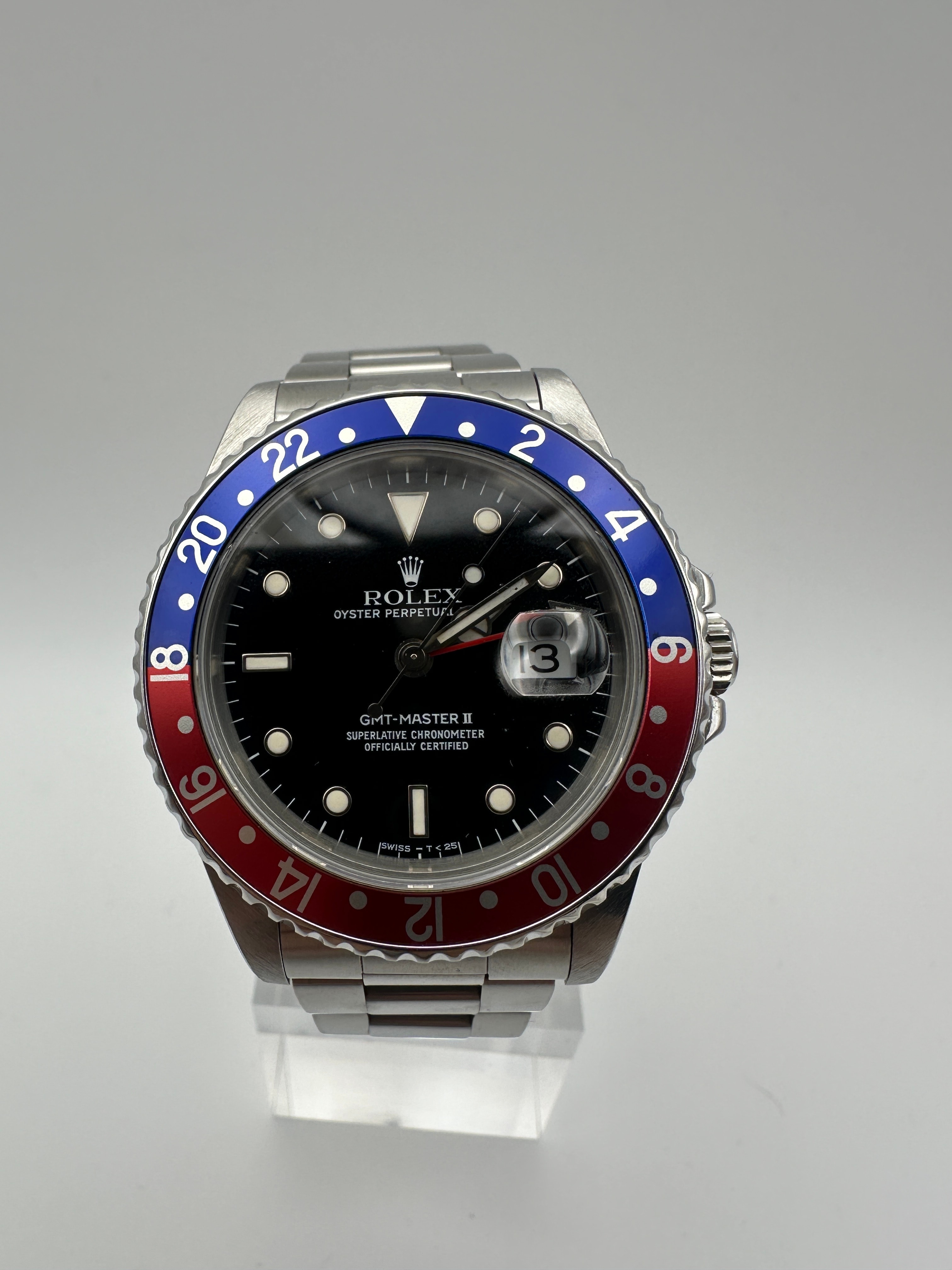 ロレックス ROLEX 16710 GMTマスターII ペプシ L番シングルバックル 日本ロレックスギャラ付